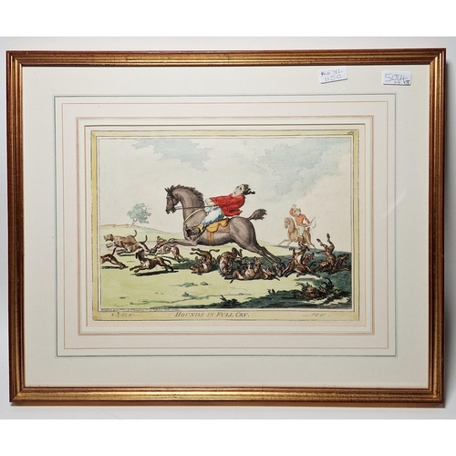 253 - After James Gillray (1756-1815)
 Etching with contemporary hand colouring
 