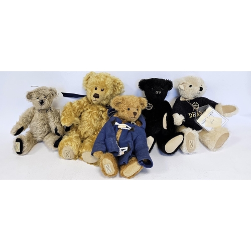 303 - Five Dean's Rag Book teddy bears, all limited edition with certificates including Gregory (special e... 