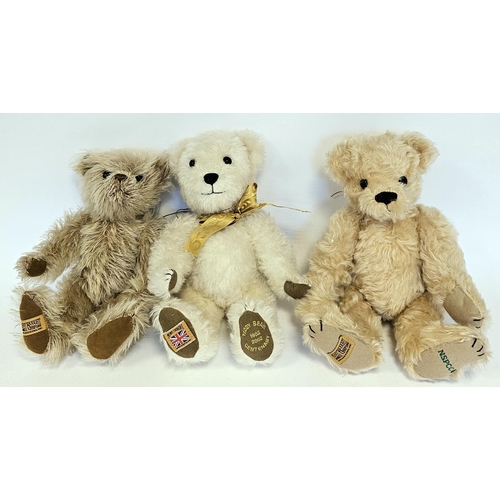 308 - Three Merrythought teddy bears, all limited editions with certificates of authenticity including NSP... 