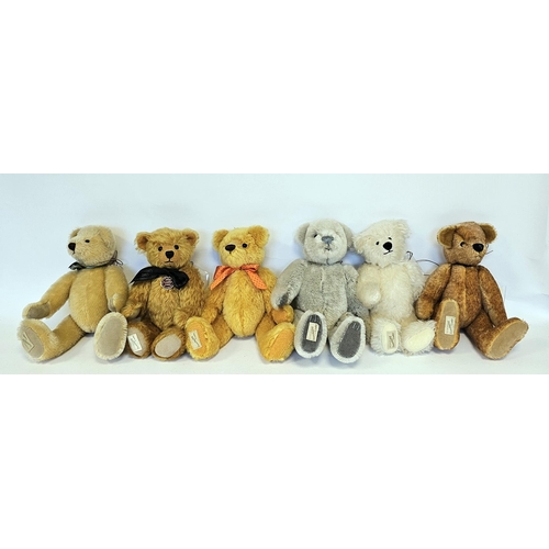 310 - Six Dean's Rag Book teddy bears, all limited edition year production only bears with certificates in... 