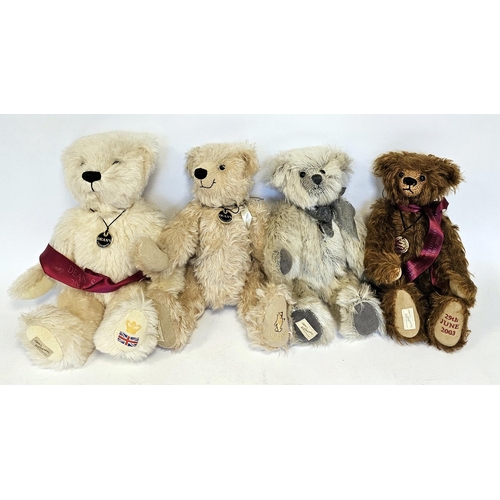 311 - Four Dean's Rag Book teddy bears, all limited editions with certificates including 'An official Dean... 