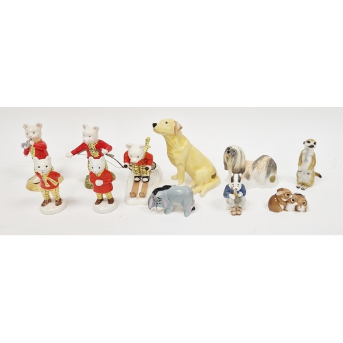 38G - Three Royal Doulton Rupert the Bear figures comprising 'Rupert Takes a Skiing Lesson', 'Rupert's Sil... 