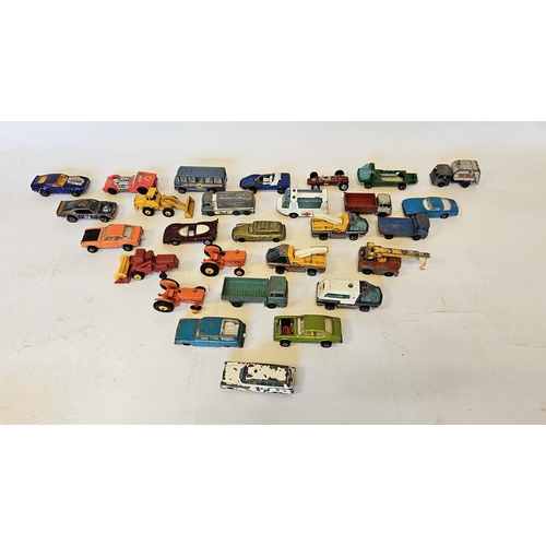 426 - Collection of diecast loose playworn cars and vehicles including Matchbox series Lesney, Corgi Junio... 