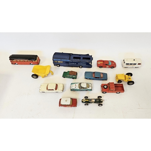 438 - Collection of playworn mainly Corgi diecast model cars to include No.230 Mercedes-Benz 220 SE Coupe,... 