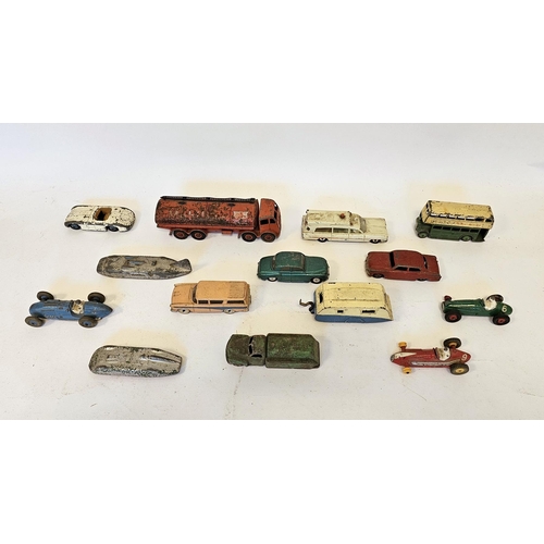 441 - Collection of Dinky loose playworn diecast vehicles including Thunderbolt, Vanguard, Austin A30, Jag... 