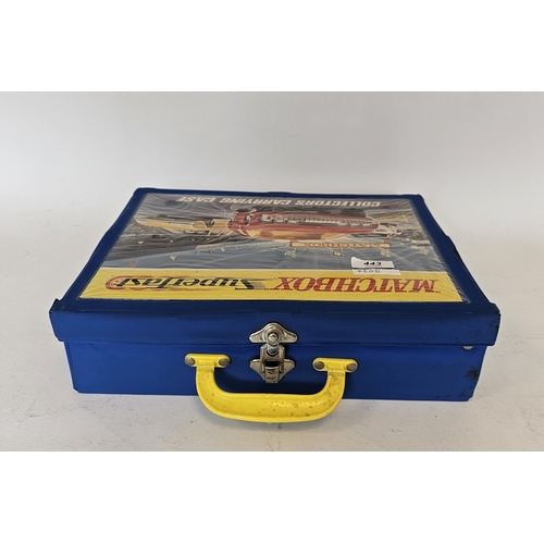 443 - Matchbox 'Superfast' collector's carrying case containing 48 Superfast, Rolamatics and other loose d... 