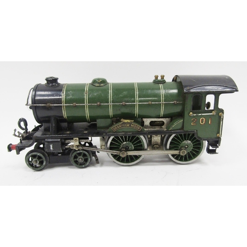 652 - Hornby 4-4-0 electric loco ‘The Bramham Moor’, no.201 LNER and tender