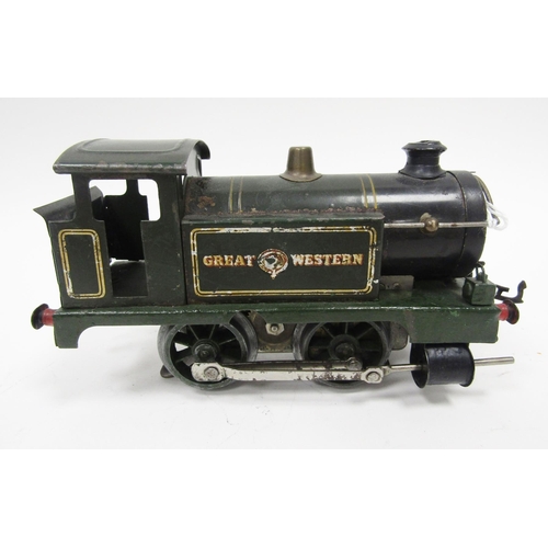 654 - Four Hornby 0-4-0 electric locos including Hornby 0-4-0 tank loco, Great Western, no.6600, Hornby 0-... 