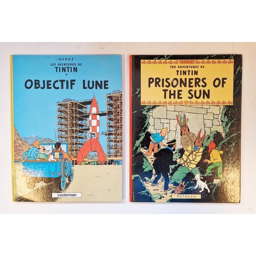 791 - Herge, The adventures of Tintin books - six hardback books published by Casterman and Methuen togeth... 