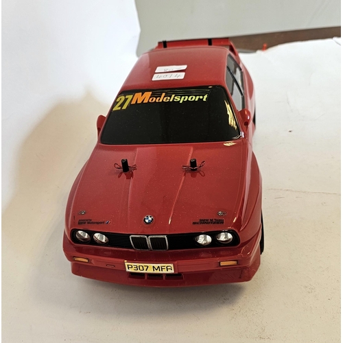 807 - Tamiya BMW M3 Schnitzer 1/10 scale radio controlled car with Tamiya Etronix controller