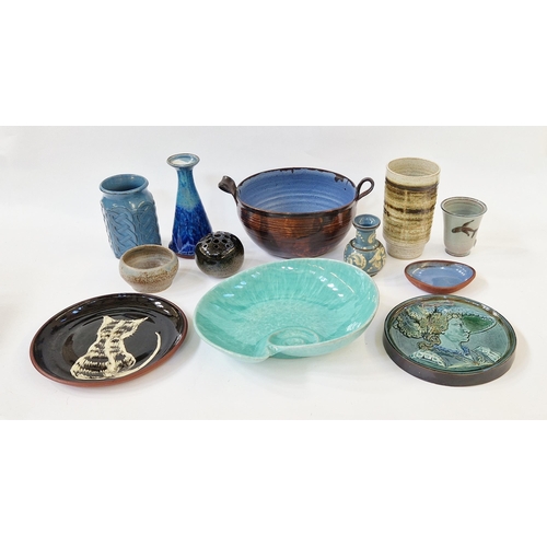 10 - Quantity of studio pottery and other ceramics to include a Rupert Blamire vase, a Carstens pottery s... 