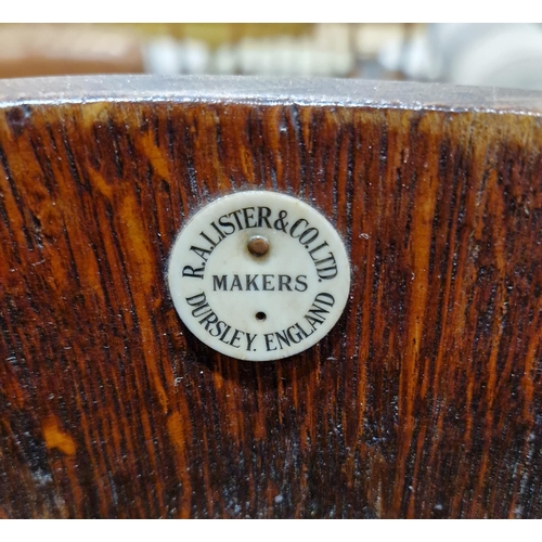 1168 - Early 20th century brass bound coopered oak jardiniere on stand by R A Lister & Co Ltd of Dursley, 2... 