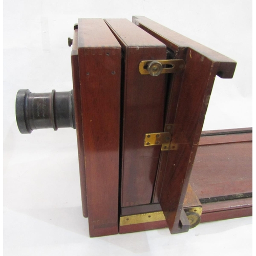 127 - City Sale and Exchange 'Salex' mahogany and brass-mounted tailboard camera, early 20th century, with... 