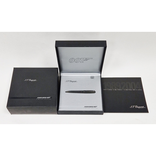 135 - ST Dupont James Bond 007 limited edition ballpoint pen, complete with original presentation box, int... 