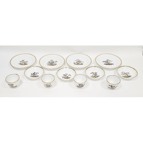 17 - 19th century composite Paris porcelain part breakfast service, crowned A marks in the style of La Re... 