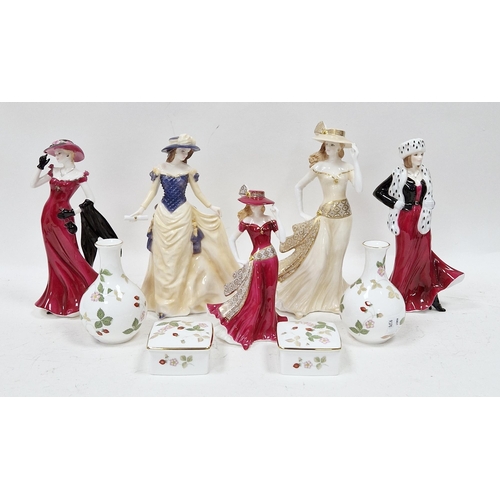 18 - Five Royal Worcester figures of ladies, comprising Alice Summer Romance, Tania Summer Romance, Lady ... 