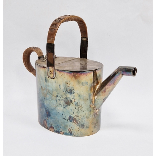 181 - Hukin & Heath silver plated watering can designed by Christopher Dresser, the two handles with wicke... 