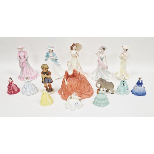 38 - Collection of Coalport bone china figures of ladies, including: six Ladies of Fashion, including: Cy... 