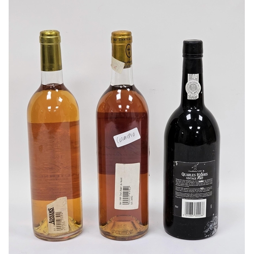 592 - Two bottles of Sauternes dessert wine viz:- Chateau Romer du Hayot 1989 and Chateau Cantegril 1986 a... 