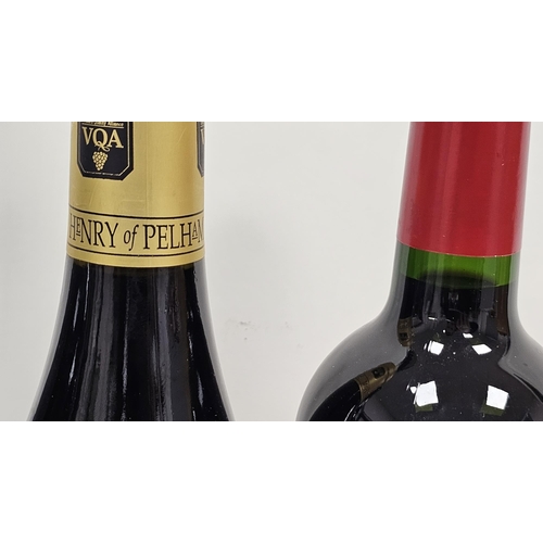 594 - Two bottles of Canadian red wine viz:- Truis Red VQA Niagara Peninsula 2007 and Henry Pelham family ... 