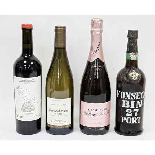 596 - Mixed collection of wines and port including Chateau Picoron 2017 Castillon Cotes de Bordeaux, Domai... 