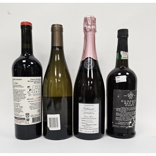 596 - Mixed collection of wines and port including Chateau Picoron 2017 Castillon Cotes de Bordeaux, Domai... 