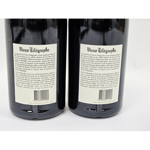 599 - Two bottles of Chateauneuf du Pape Domaine du Vieux Telegraphe 'La Crau', H Brunier et fils 2007 (2)