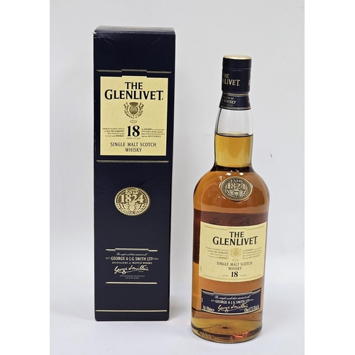 624 - The Glenlivet 18 year old single malt Scotch whisky produced by George and J G Smith Limited, distri... 