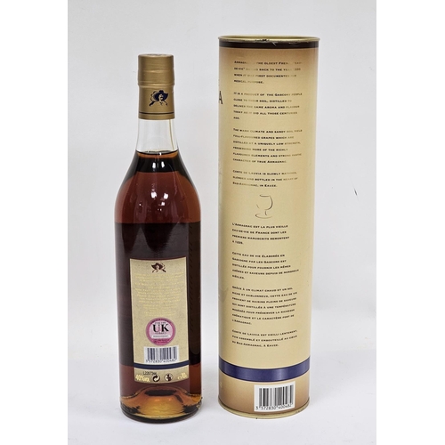 636 - Comte de Lauvia Armagnac 15 year old Extra, 70cl, 40% vol, in original tube