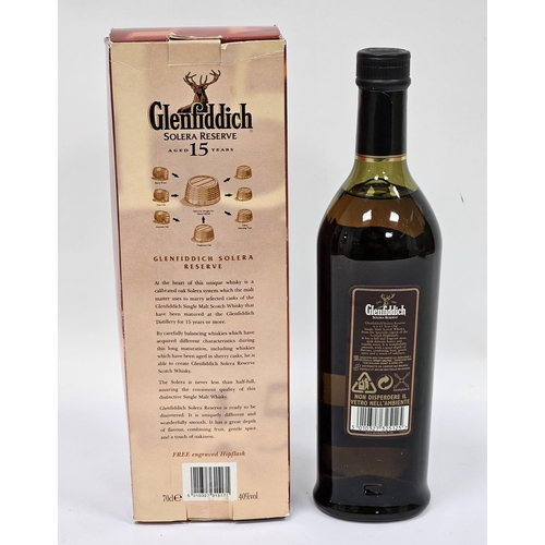 639 - Bottle of Glenfiddich Solera Reserve 15 year old single malt scotch whisky 70cl 40% vol in original ... 