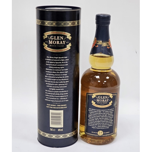 640 - Bottle of Glen Moray single Speyside malt scotch whisky mellowed in Chardonnay barrels distilled, ma... 