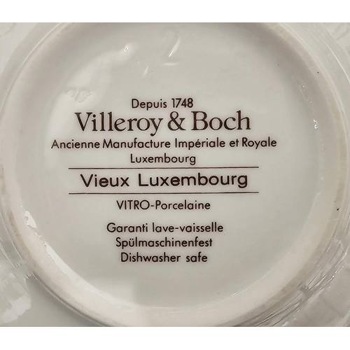 8 - Villeroy & Boch porcelain blue and white Vieux Luxembourg pattern part dinner and breakfast service,... 