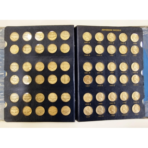 139 - Whitman Folder of complete set of Jefferson Nickels from 1938 to 1983, various grades