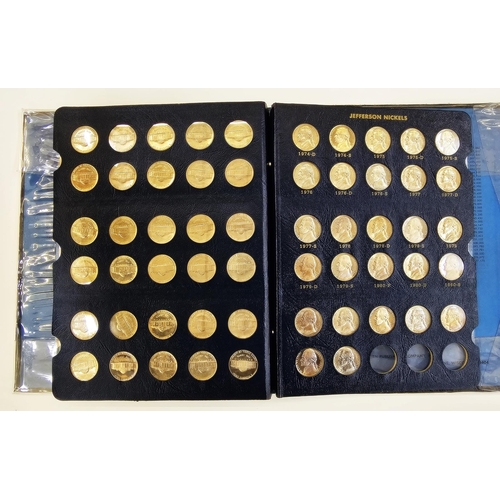 139 - Whitman Folder of complete set of Jefferson Nickels from 1938 to 1983, various grades