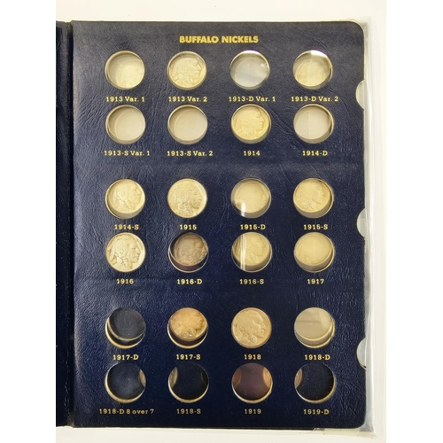 144 - Whitman Folder of Buffalo Nickels, containing 24 coins, dates within the folder consist of 1915, 191... 