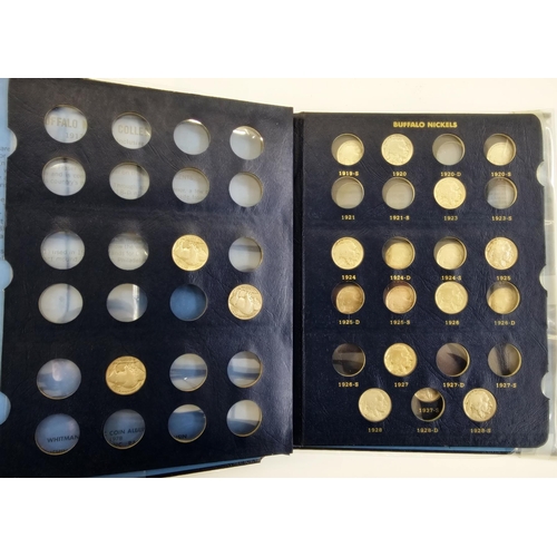 144 - Whitman Folder of Buffalo Nickels, containing 24 coins, dates within the folder consist of 1915, 191... 