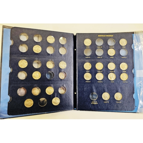 144 - Whitman Folder of Buffalo Nickels, containing 24 coins, dates within the folder consist of 1915, 191... 