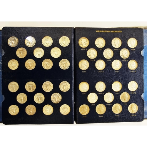 146 - Whitman Folder of complete set of Washington Quarters from 1932 to 1983, various grades