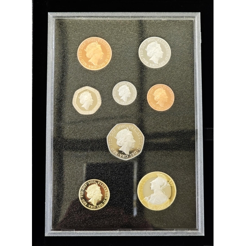 157 - Royal Mint Proof Set, 2015 The Definitive Collection, consisting of 8 coins, two pounds (Britannia) ... 