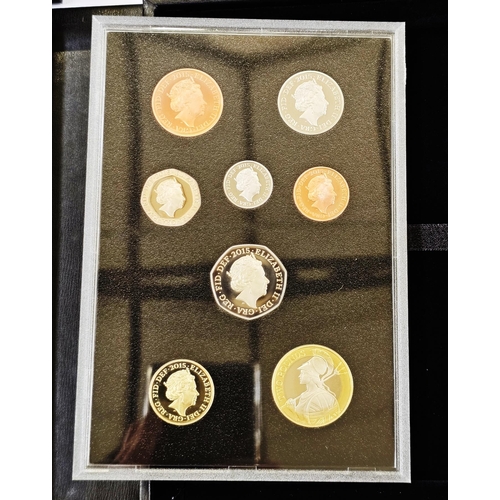 161 - Royal Mint Proof Set, 2015 The Definitive Collection, consisting of 8 coins, two pounds (Britannia) ... 