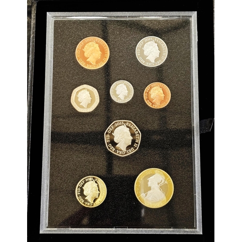 166 - Royal Mint Proof Set, 2015 The Definitive Collection, consisting of 8 coins, two pounds (Britannia) ... 