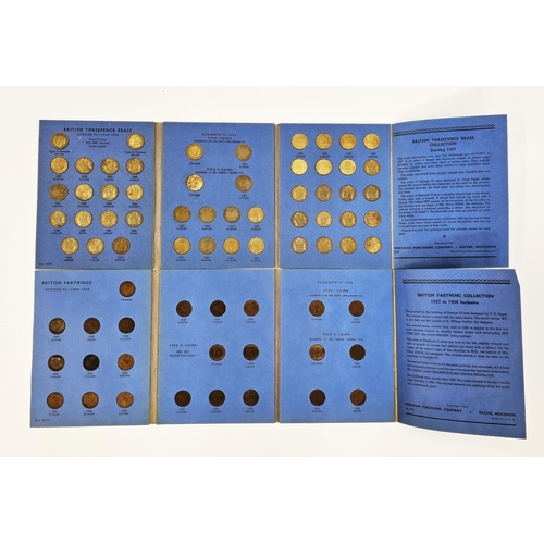 177 - A group of 4 Whitman Folders, Farthings 1937-56, Brass Three Pence 1937-1967, Half Pennies 1902-1936... 