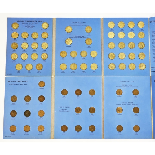 177 - A group of 4 Whitman Folders, Farthings 1937-56, Brass Three Pence 1937-1967, Half Pennies 1902-1936... 