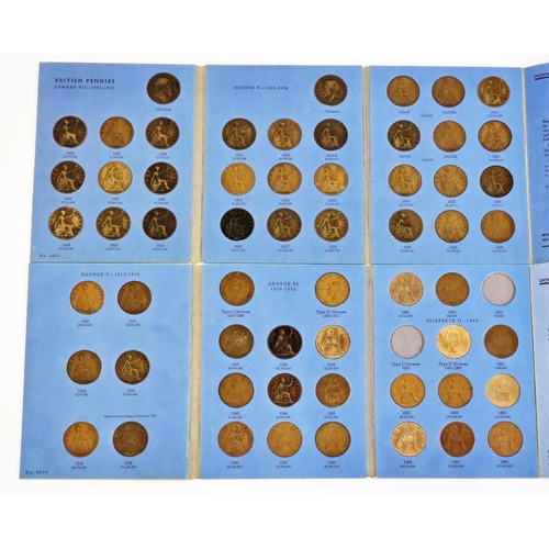 178 - Four Whitman Folders of pennies from 1860-1966 (incomplete). following coins missing: 1868, 1869, 18... 