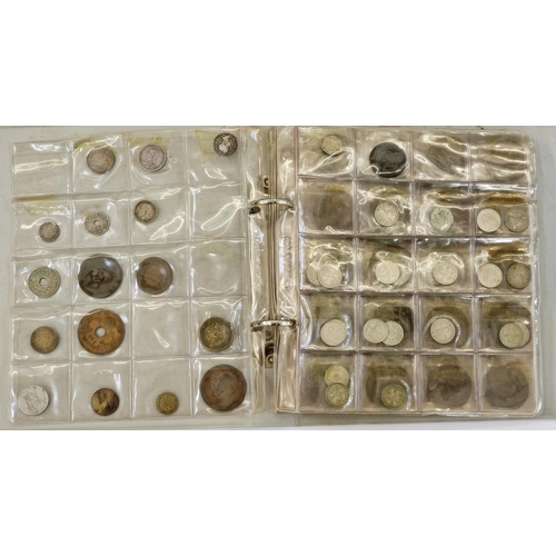 184 - An accumulation of coins in aluminium box and collector's folder, interesting lot with pre 20 silver... 