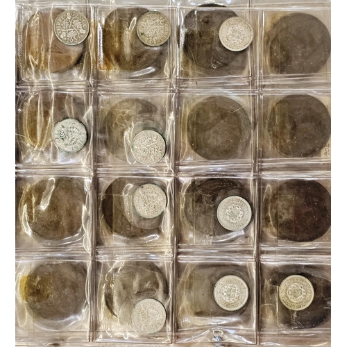 184 - An accumulation of coins in aluminium box and collector's folder, interesting lot with pre 20 silver... 