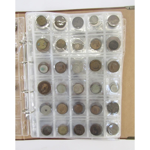 238 - Collector's folder containing 11 sheets of various denominations, including silver crowns (poor cond... 