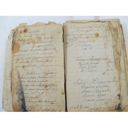 29 - Handwritten notebook, early 20th century, recipes for medicines, powders, tonics, for both human and... 