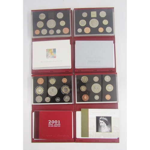 298 - Royal Mint Proof Sets (8), 1994, 1995, 1996, 1997, 1998, 1999, 2001 & 2002, all with Royal Mint cert... 