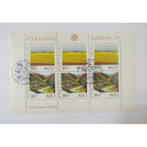 324 - Stamps of Portugal: Three mini-sheets, 1945 Portuguese castles SG MS996a cat £300, 1947 Regional cos... 